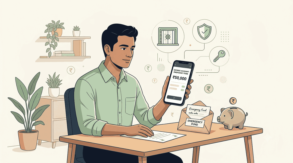 Keeping an emergency fund in a separate savings account in India